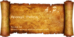 Aponyi Petra névjegykártya